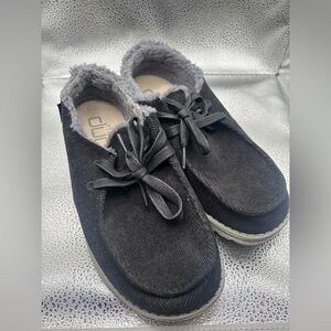 Hey Dude Wendy Womens Slip On Shoes Corduroy Black Size 8 Sherpa Lined Casual